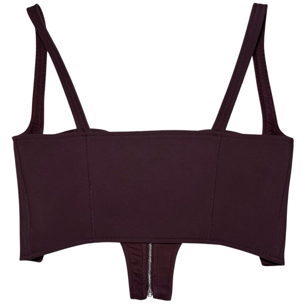 Dion Lee Double Arch Bustier Top in Oxblood - Picture 3 of 7